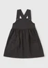 Girls Grey Bow Pocket Pinafore Dress (4-9yrs) - Age 4 Years Image 1