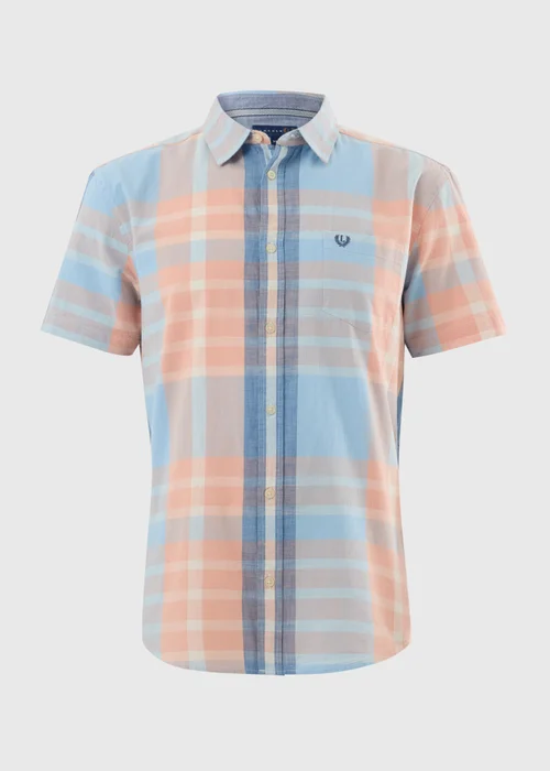Lincoln Peach Check Short Sleeve Shirt - S Image 4