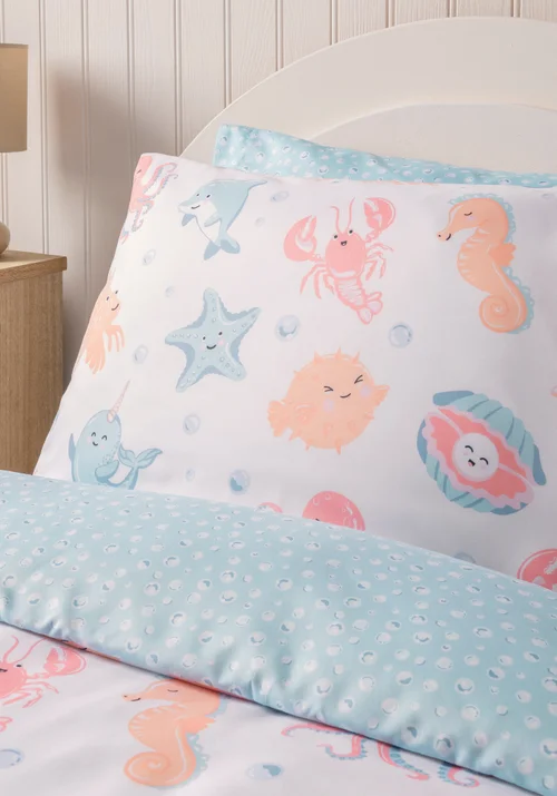 Multicolour Sea Creatures Duvet Set - Single Image 2
