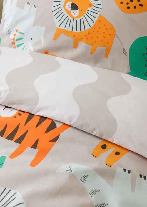 Multicolour Safari Duvet Set - Single Image 3
