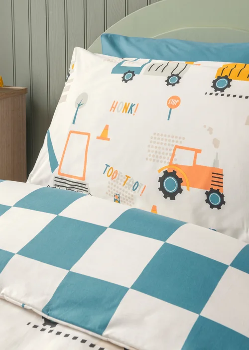 Multicolour Diggers Duvet Set - Double Image 2