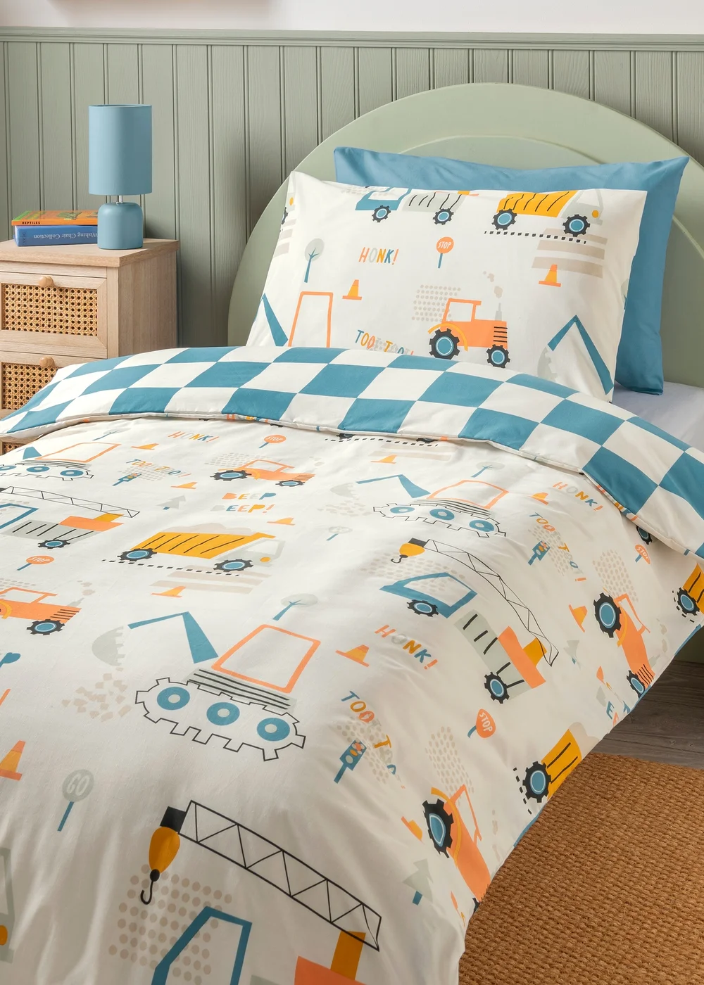 Multicolour Diggers Duvet Set - Double Image 1