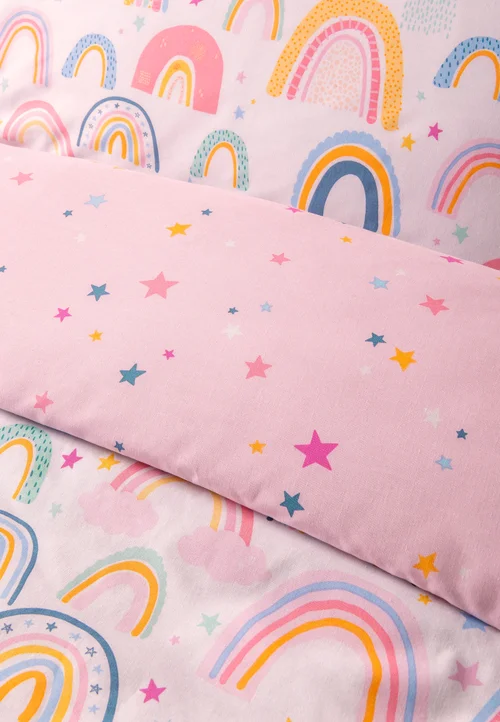 Pink Rainbow Duvet Set - Single Image 3