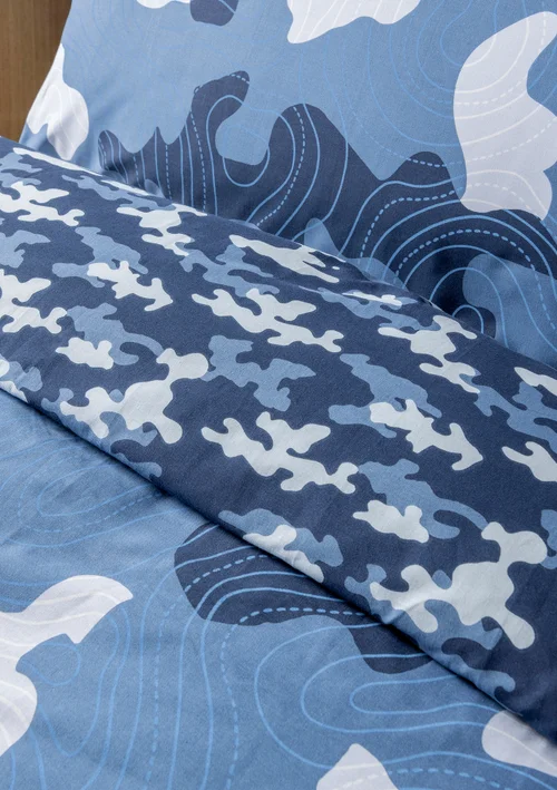 Blue Camo Duvet Set - Single Image 3