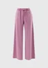 Raspberry Acid Wash Wide Leg Jogging Bottoms - Extra small Image 1