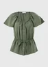 Green Angel Sleeve Tie Waist Shirt - Size 8 Image 4