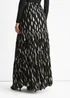 Gini London Black Clipped Jacquard Tiered Maxi Skirt - 8 Image 2