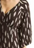 Gini London Chocolate Viscose Clipped Balloon Sleeve Maxi Dress - 14 Image 3