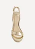 Linzi Trance Gold Faux Leather Block Heel - Size 4 Image 4