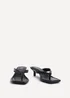 Linzi Potential Black Faux Leather Toe Post Kitten Heel - Size 4 Image 3