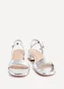 Linzi Tillie Silver Faux Leather Low Block Heel - Size 4 Image 3