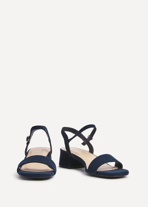 Linzi Tillie Navy Faux Suede Low Blook Heel - Size 3 Image 3