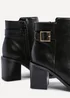 Linzi Rise Black Faux Leather Block Heeled Ankle Boot - Size 5 Image 5