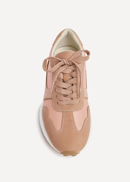 Linzi Hustle Dusky Pink Suede Mix Sports Trainers - Size 4 Image 4