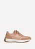 Linzi Hustle Dusky Pink Suede Mix Sports Trainers - Size 4 Image 2