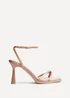 Linzi Verve Nude Faux Leather Crossover Stiletto Heel - Size 5 Image 2