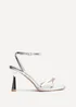 Linzi Verve Silver Crossover Stiletto Heel - Size 4 Image 2