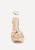 Linzi Verve Gold Crossover Stiletto Heel - Size 5 Image 4