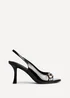 Linzi Potion Black Faux Patent Leather Peep Toe Heel - Size 5 Image 4