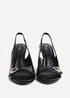 Linzi Potion Black Faux Patent Leather Peep Toe Heel - Size 5 Image 3