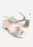 Linzi Strictly Wide Fit Silver Block Heel - Size 7 Image 5
