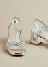 Linzi Strictly Wide Fit Silver Block Heel - Size 7 Image 1