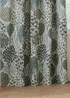 Wylder Ophelia Jacquard Floral Room Darkening Pencil Pleat Curtain Pair Green/White - 46W X 54D (117x137cm Image 4