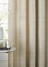 Paoletti Jupiter Chenille Jacquard Eyelet Curtain Pair Ivory/Gold - 46W X 54D (117x137cm Image 5