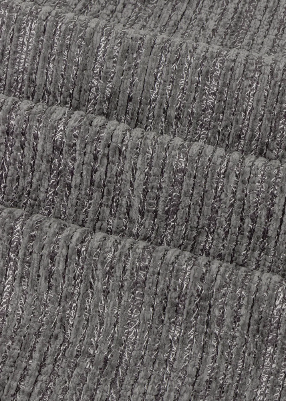 Paoletti Jupiter Chenille Jacquard Eyelet Curtain Pair Graphite - 46W X 54D (117x137cm Image 6