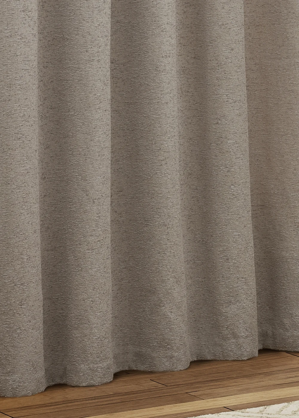 Paoletti Galaxy Chenille Room Darkening Eyelet Curtain Pair Silver - 46W X 54D (117x137cm Image 4