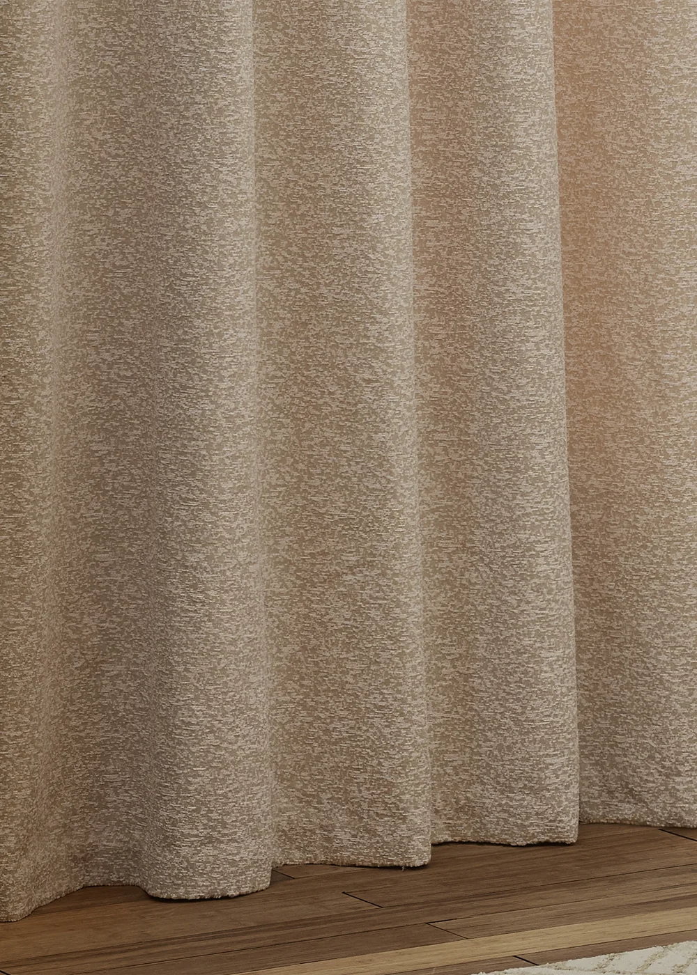 Paoletti Galaxy Chenille Room Darkening Eyelet Curtain Pair Blush - 46W X 54D (117x137cm Image 4