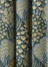 Wylder Nature Ophelia Floral Jacquard Room Darkening Eyelet Curtain Pair Blue/Saffron - 46X X 72D (116x183cm) Image 5