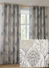 Wylder Nature Ophelia Floral Jacquard Room Darkening Eyelet Curtain Pair Wedgewood - 46W X 54D (117x137cm Image 1