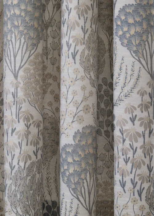 Wylder Nature Ophelia Floral Jacquard Room Darkening Eyelet Curtain Pair Wedgewood - 46W X 54D (117x137cm Image 5