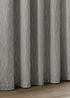 Paoletti Manhattan Velvet Room Darkening Eyelet Curtain Pair Silver - 46W X 54D (117x137cm Image 4