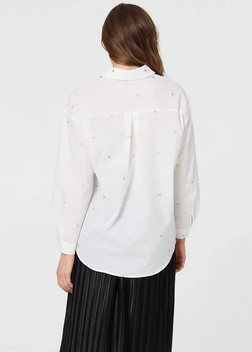 Izabel London White Heart Embroidered Long Sleeve Shirt - 8 Image 2