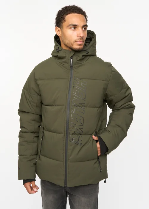 Henleys Khaki System Ski Puffer Jacket - L Image 3