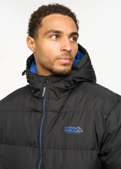 Henleys Black Thinker Puffer Bomber - S Image 4