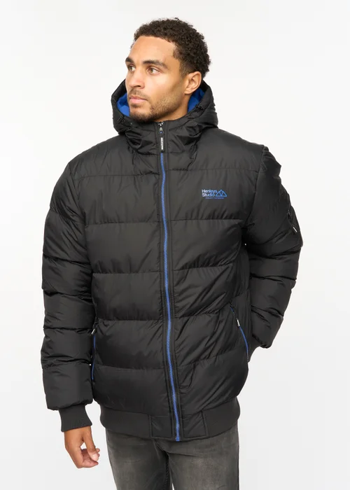 Henleys Black Thinker Puffer Bomber - S Image 3
