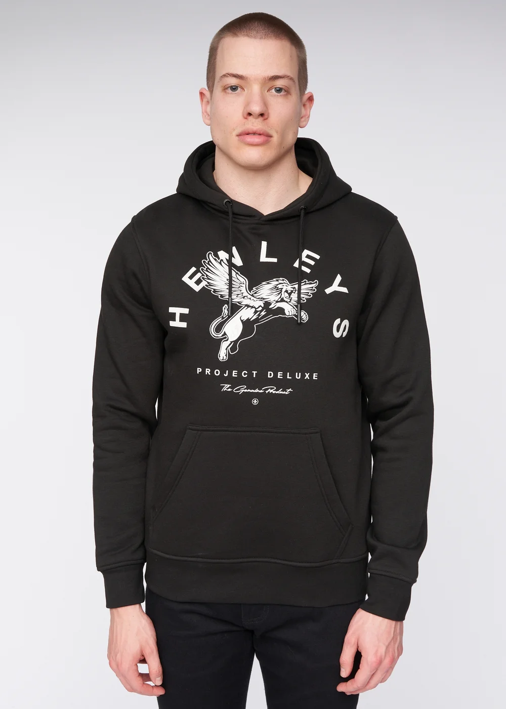 Henleys Black Colhen Hoodie - Extra Large Image 1