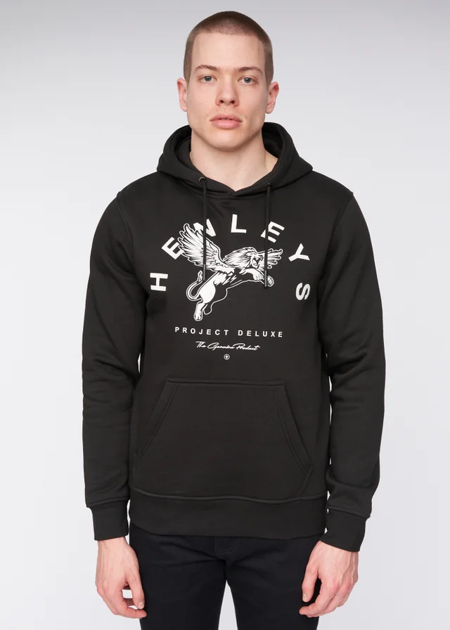 Henleys Black Colhen Hoodie
