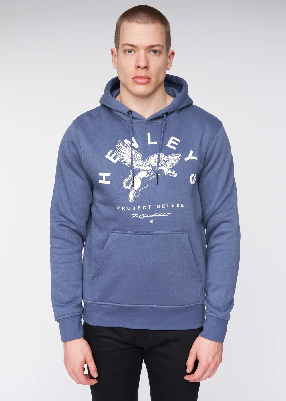 Henleys Deep Blue Colhen Hoodie - Extra Large Image 1