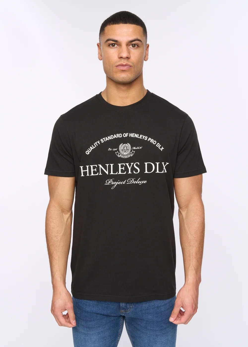 Henleys Black Henclose T-Shirt - Large Image 1