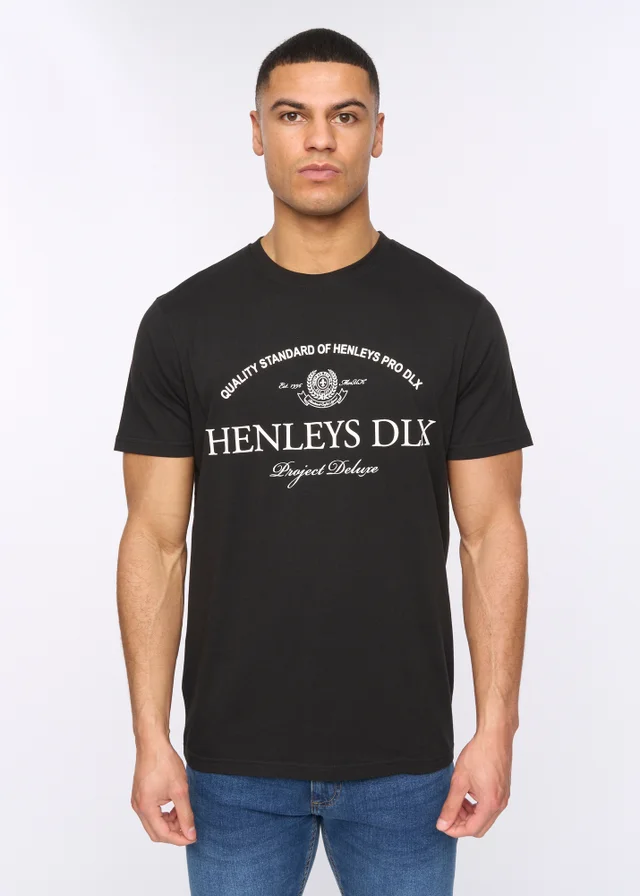 Henleys Black Henclose T-Shirt