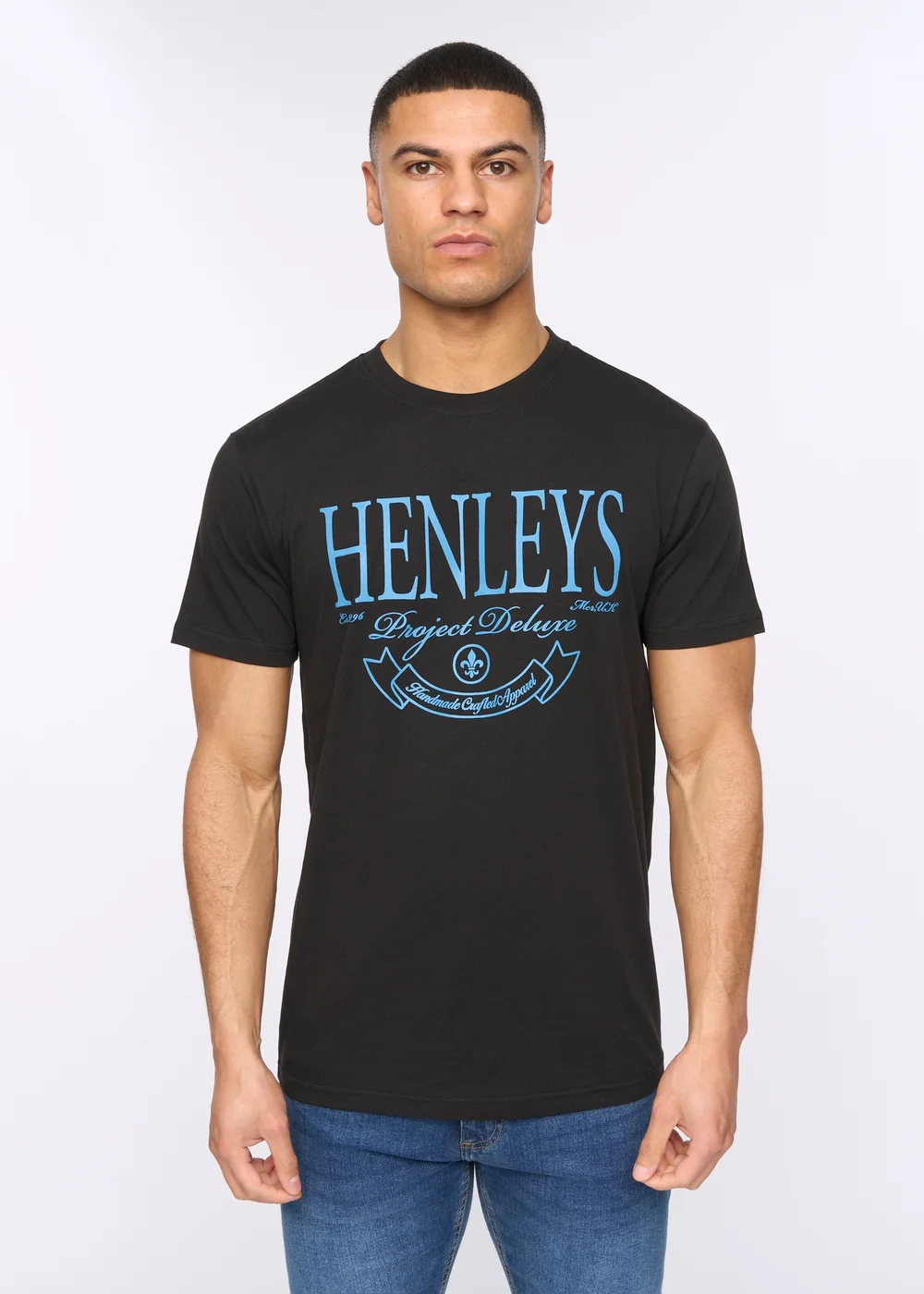 Henleys Black Henbank T-Shirt - Small Image 1
