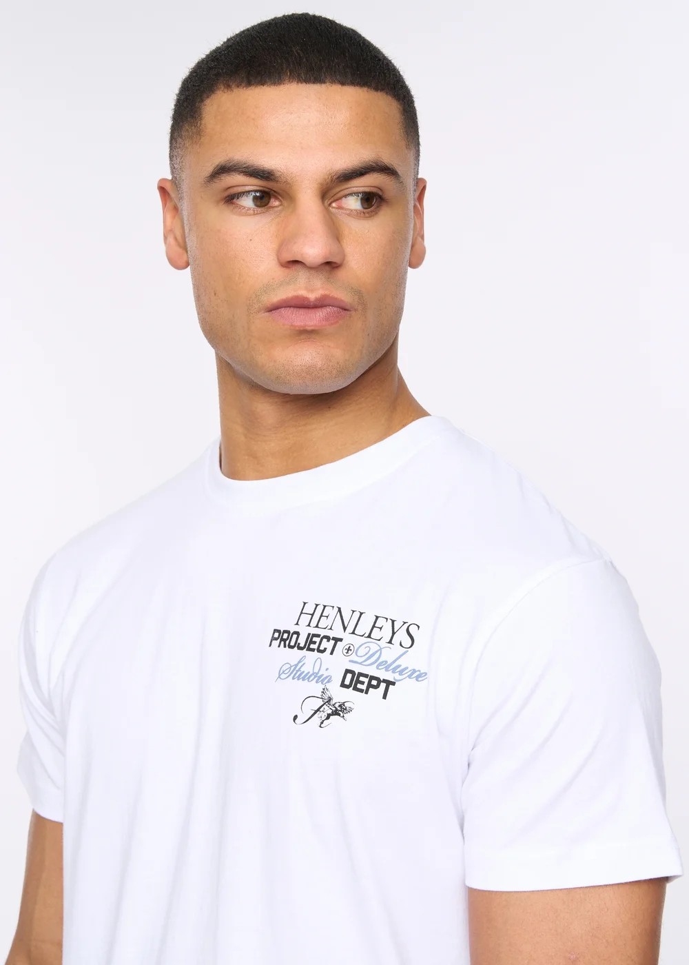 Henleys Optic White Hentitled T-Shirt - Large Image 4
