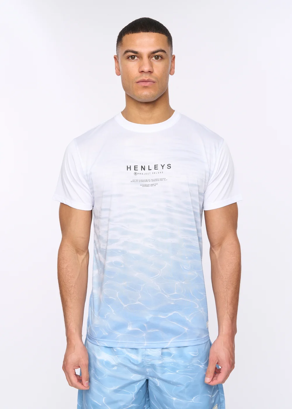 Henleys Denim Blue Henpool T-Shirt - Large Image 1