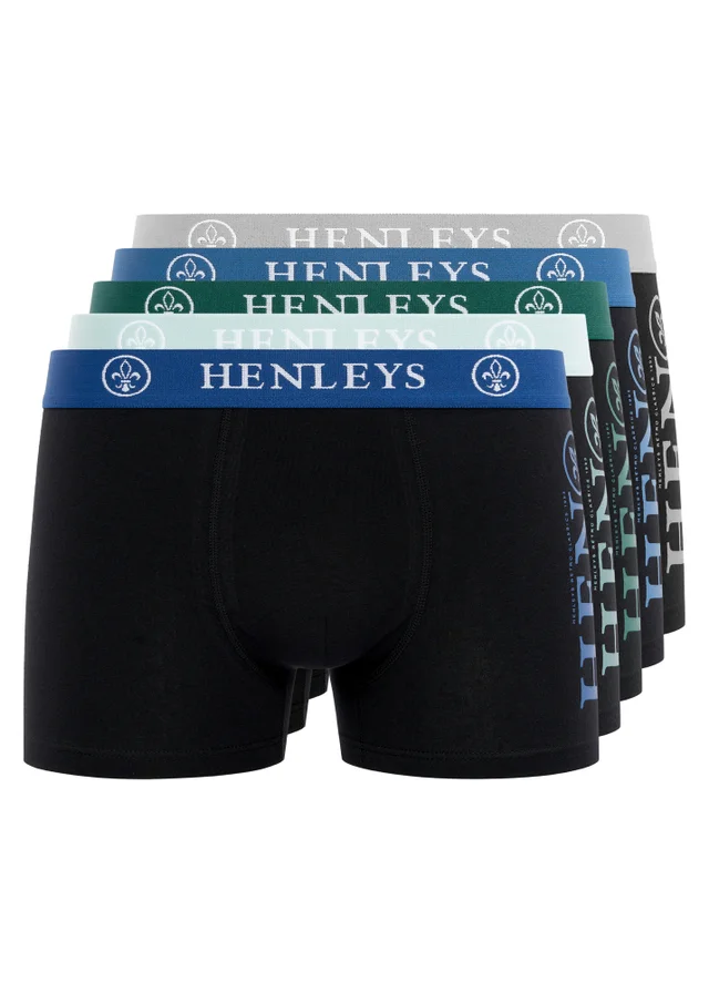 Henleys Assorted Kelpar Boxers 5 pack