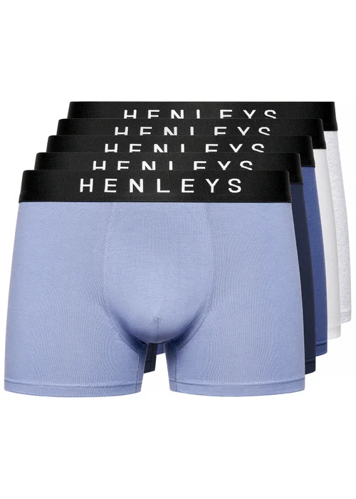 Henleys Assorted Inkset Boxers 5 pack - Small Image 1