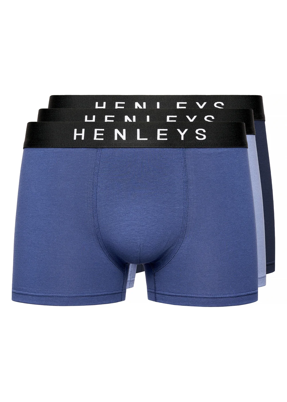Henleys Assorted Inky Boxers 3 pack - Large Image 1